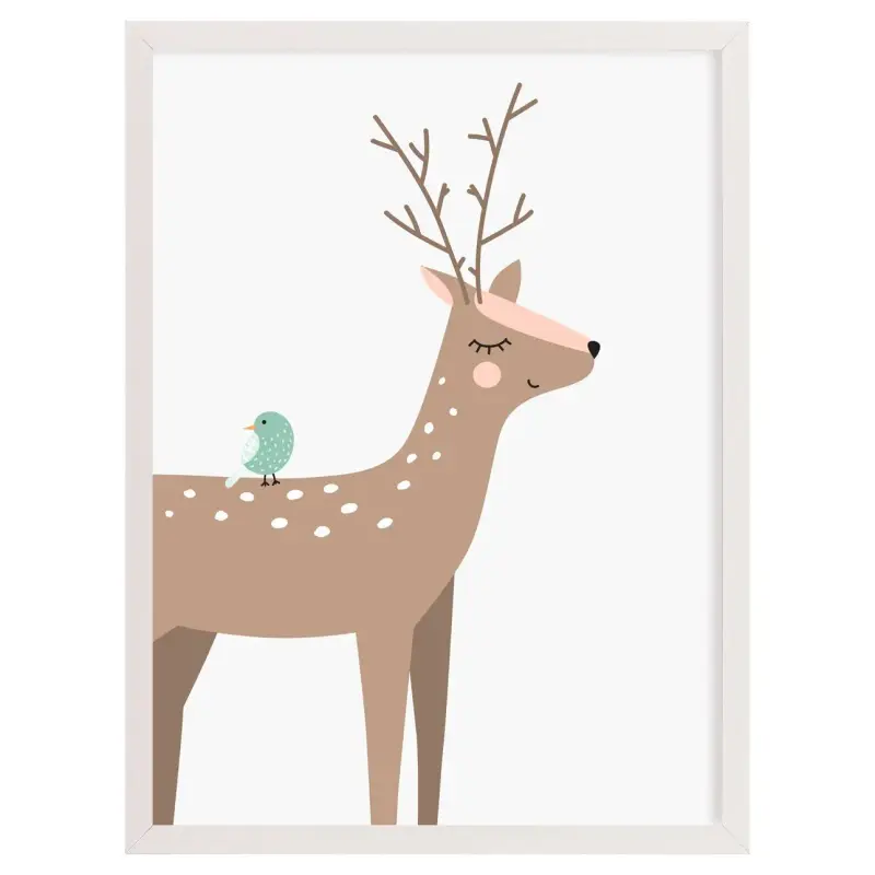 Pittura - cervo Yellow Tipi Forest Friends