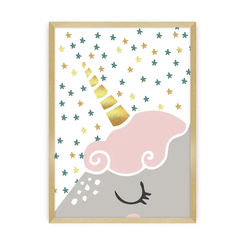 Pittura - licorne i Yellow Tipi Lovely