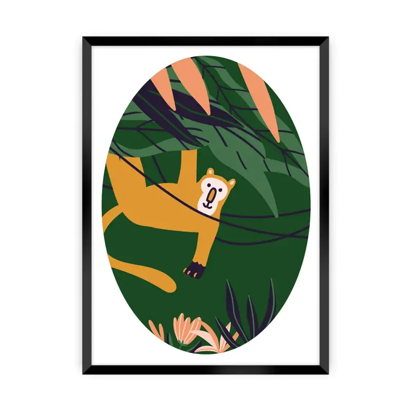 Tabella Yellow Tipi Jungle Life monkey