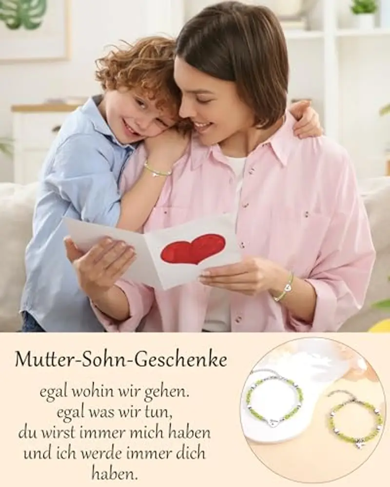 YELUWA 2 Pcs Bracciale Dinosauro Madre E Figlio per Mamma Figlio Bracciale Verde DE miniatura 2