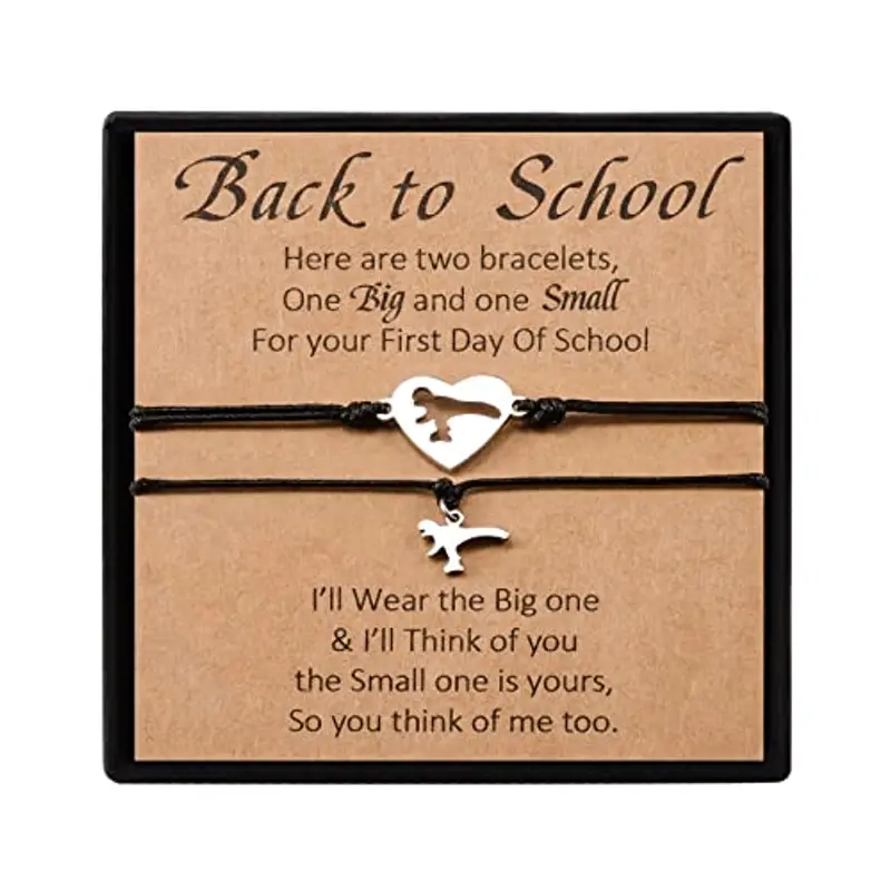 YELUWA 2 Pezzi Regalo Ritorno a Scuola, Regalo Primo Giorno di Scuola, Braccialetti Farfalla per Figlia/Figlio della