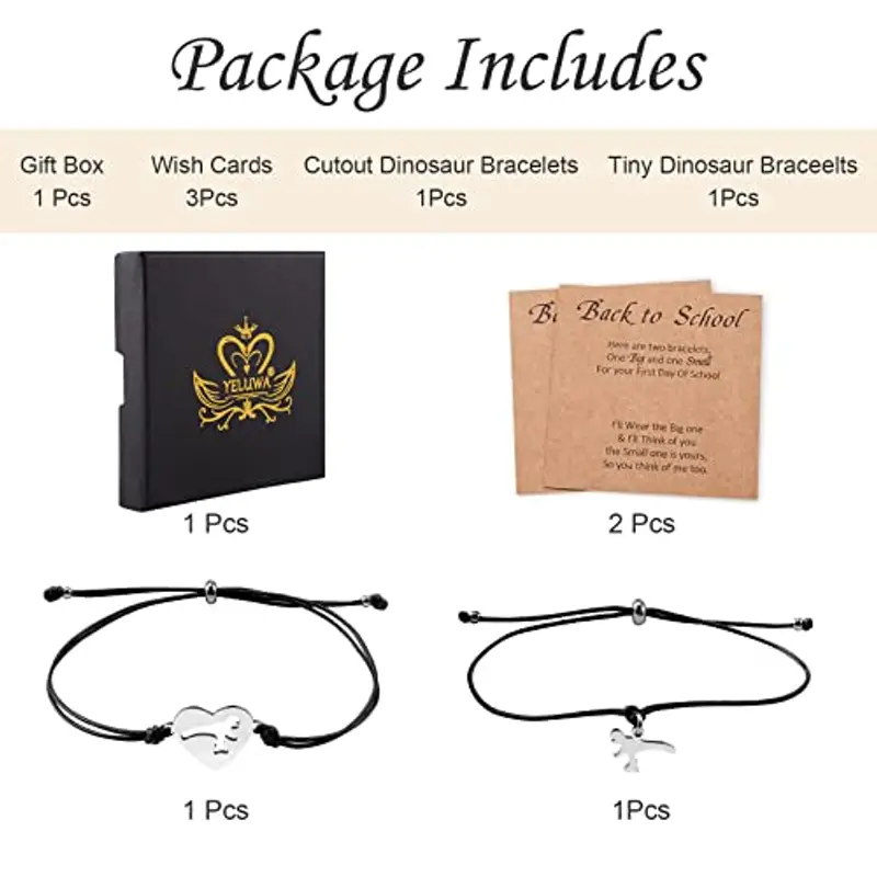 YELUWA 2 Pezzi Regalo Ritorno a Scuola, Regalo Primo Giorno di Scuola, Braccialetti Farfalla per Figlia/Figlio della miniatura 3