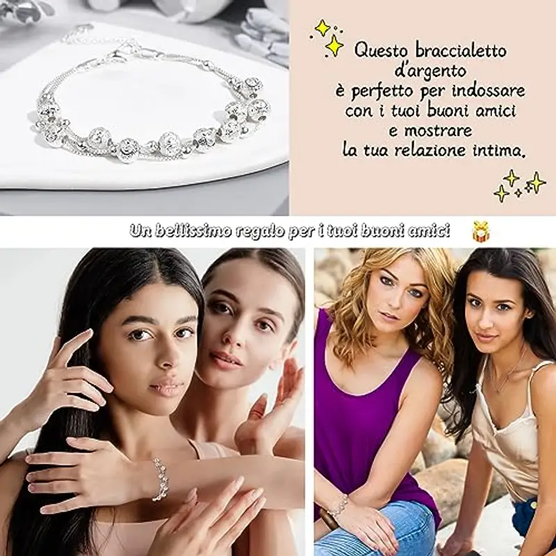 YELUWA Bracciale Compleanno per Donna Ragazza, Regalo di Compleanno per Donne Sorella Mamma Amica Moglie Amicizia miniatura 2