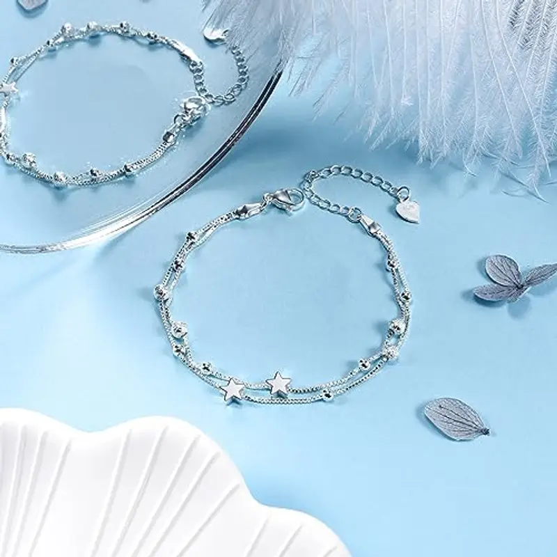 YELUWA Bracciale Stella per Donna Ragazza, Regalo di Compleanno per Donne Sorella Mamma Amica Moglie Amicizia Ragazza miniatura 2