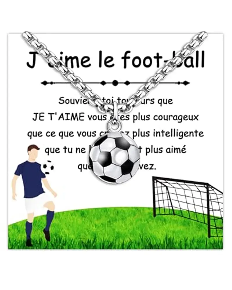 YELUWA Collana Ragazzo Sportivo Calcio Idee Regali per lui Bambino Sport Cindolo di Calcio FR