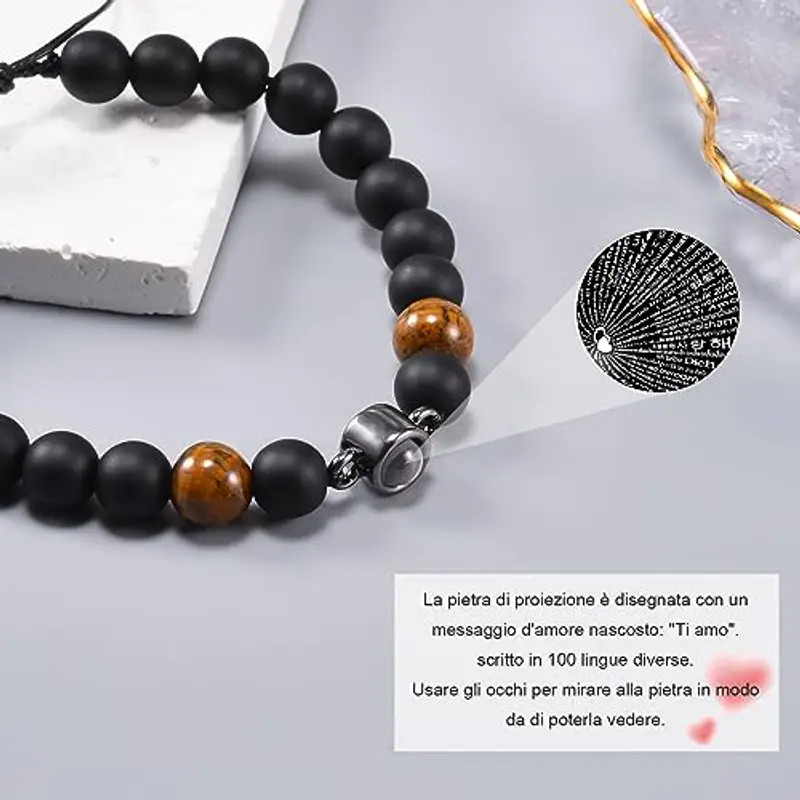 YELUWA Figlio Bracciale Regali Per Figlio Regali Per Figlio Da Mamma E Papà Bracciale Mamma Figlio Mio Figlio Bracciale miniatura 3