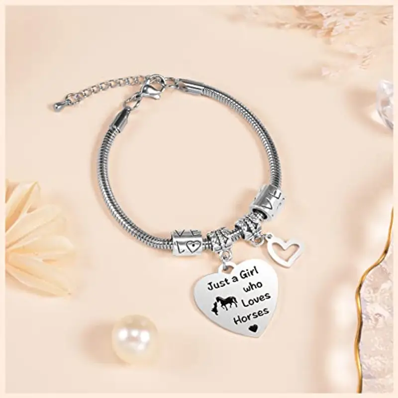 YELUWA Regali Di Cavalli Per Ragazze, Braccialetti Di Cavallo, Braccialetto Per Ragazze Amanti Dei Cavalli, Regali Di Compleanno Per Donne, Sorelle, Mogli, Amanti Dei Cavalli Con Confezione Regalo miniatura 3