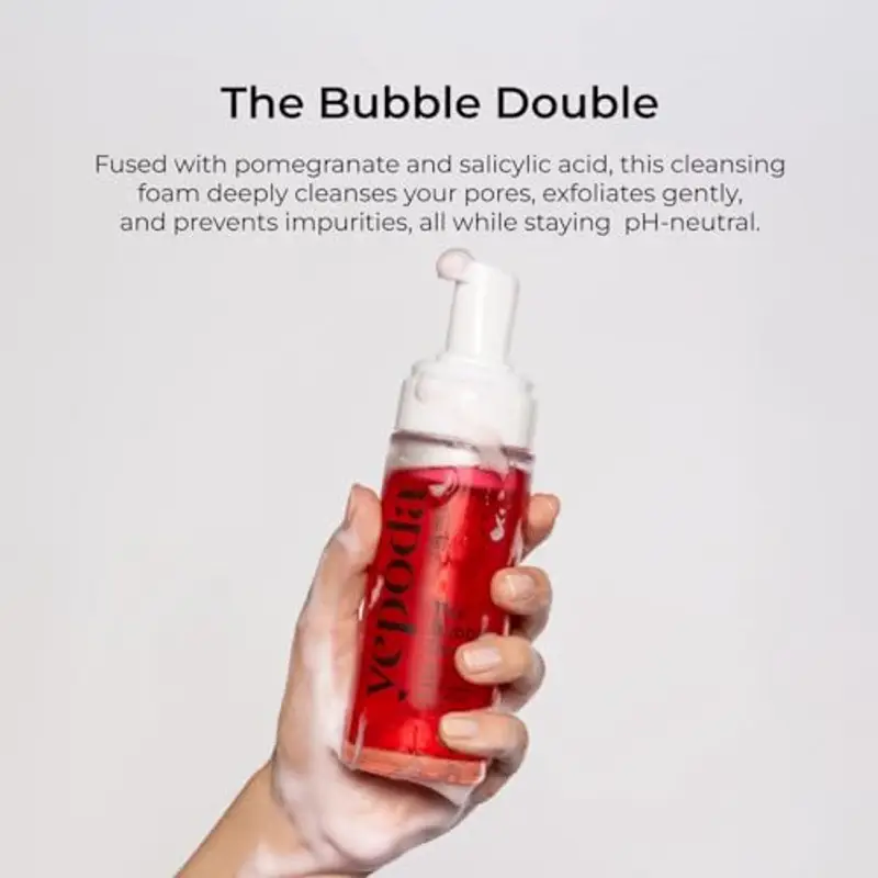 Yepoda The Bubble Double è una schiuma detergente coreana vegana che esfolia delicatamente, deterge i pori in profondità e aiuta a prevenire le impurità. Adatta a tutti i tipi di pelle, 120 ml miniatura 2