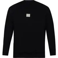 Felpa nera baisc mini patch frontale miniatura 4