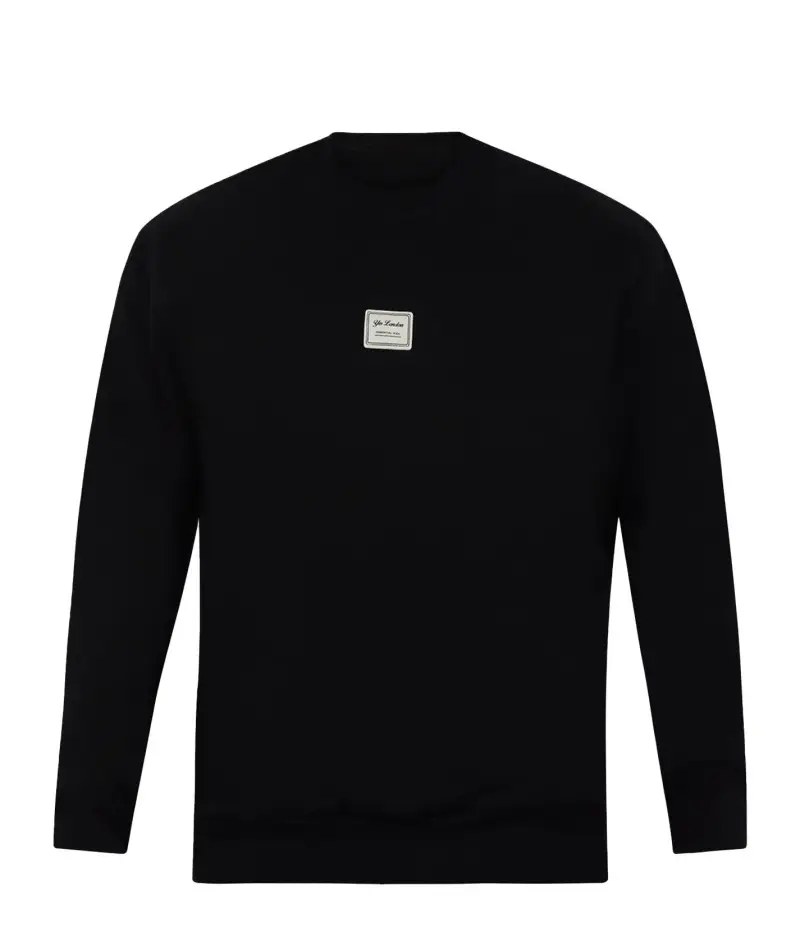 Felpa nera baisc mini patch frontale