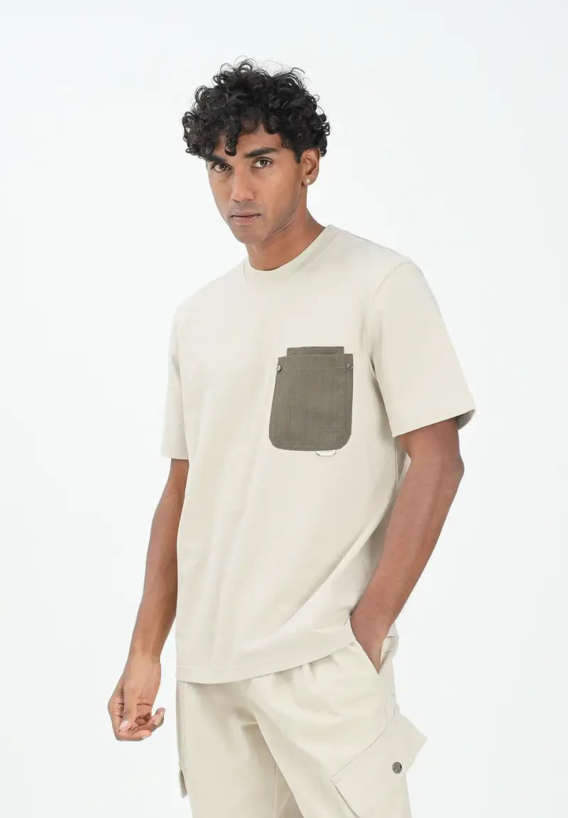 YES LONDON T-shirt Uomo Beige 3103608 miniatura 2