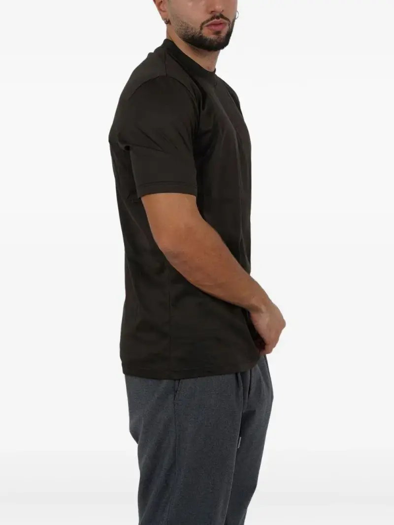 T-shirt nera basic mini etichetta laterale miniatura 3