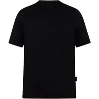T-shirt nera basic mini etichetta laterale miniatura 5