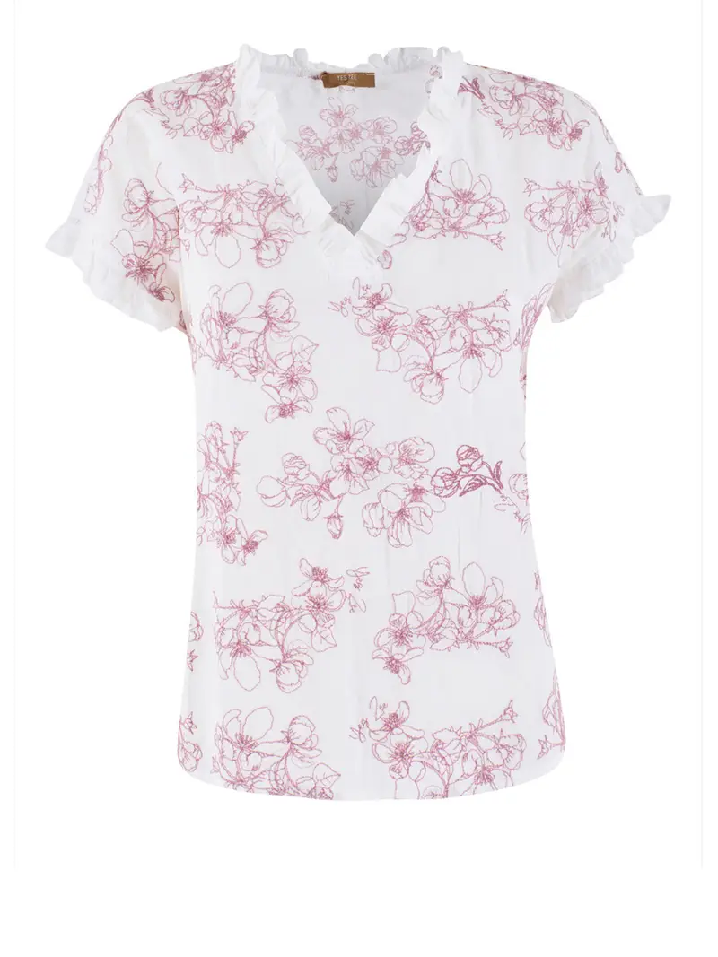 blusa yes zee da donna - bianco