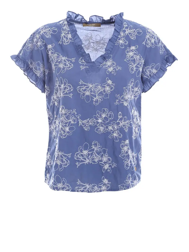 blusa yes zee da donna - celeste