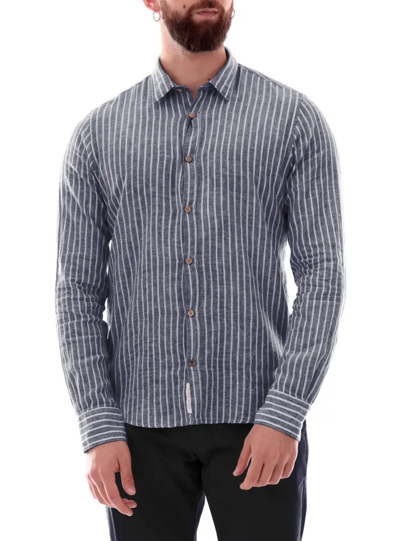 camicia casual yes zee da uomo - blu