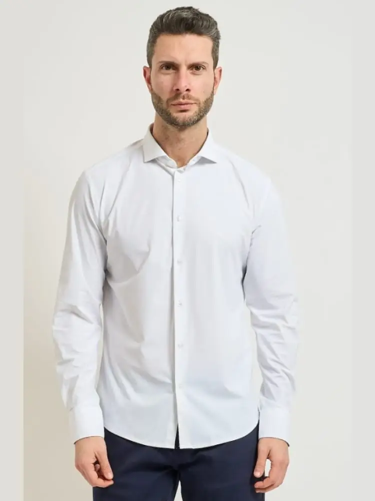 camicia uomo bianca a manica lunga