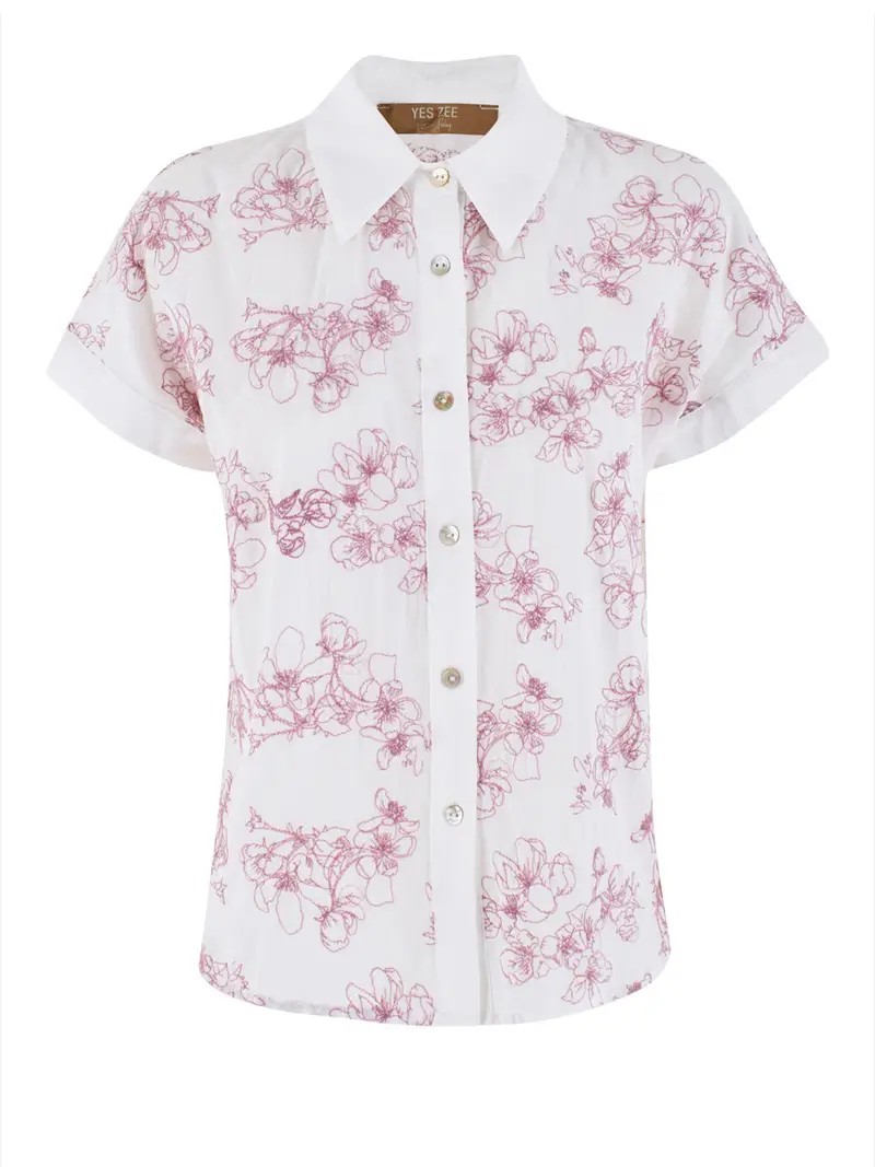 camicia yes zee da donna - bianco