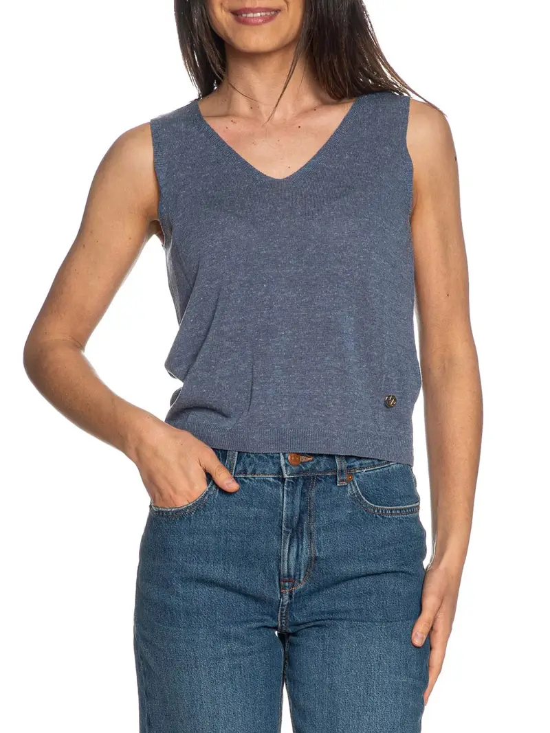 canotta yes zee da donna - blu