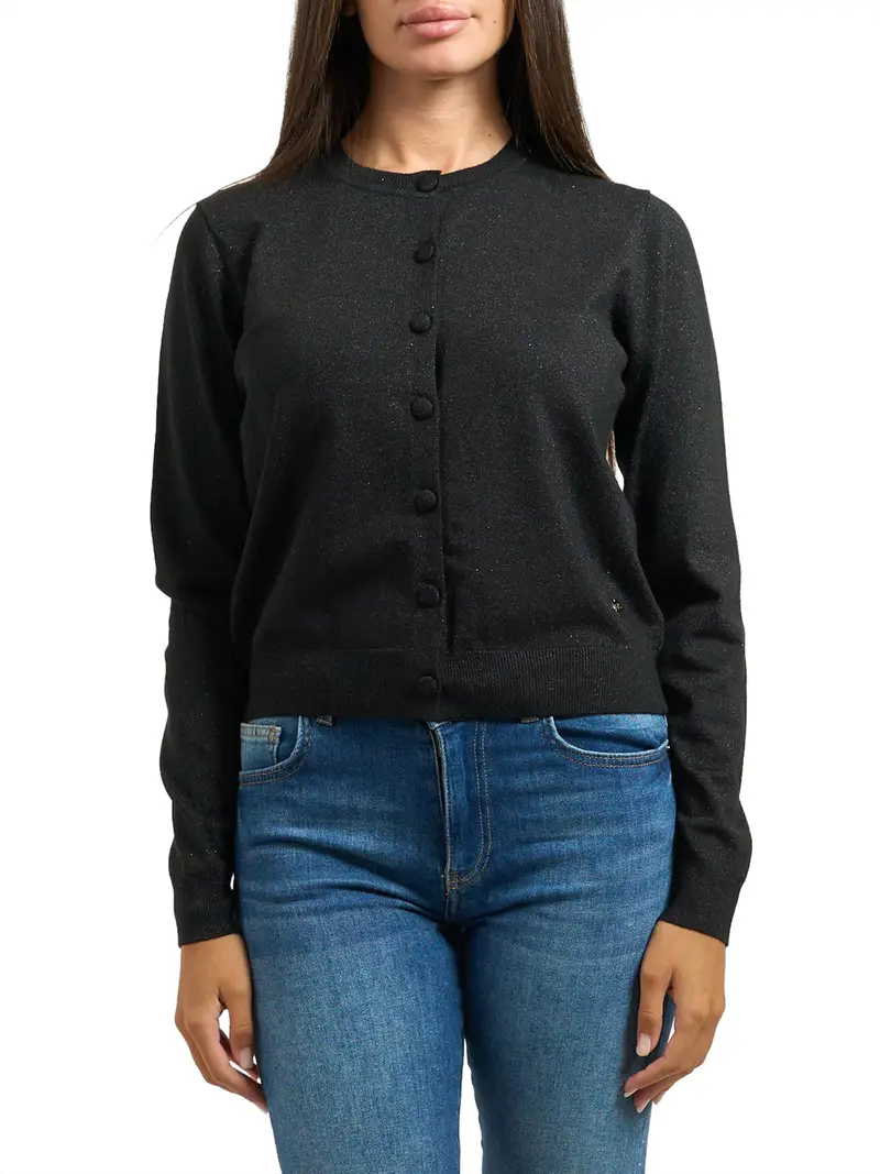 Yes Zee Cardigan Donna Nero 3273750