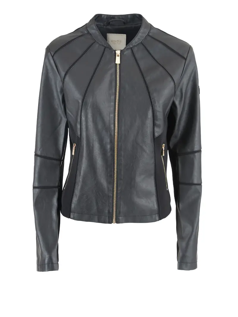 giubbino yes zee ecopelle da donna - nero