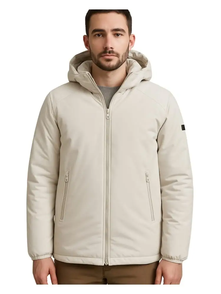 giubboto lungo in softschell bianco