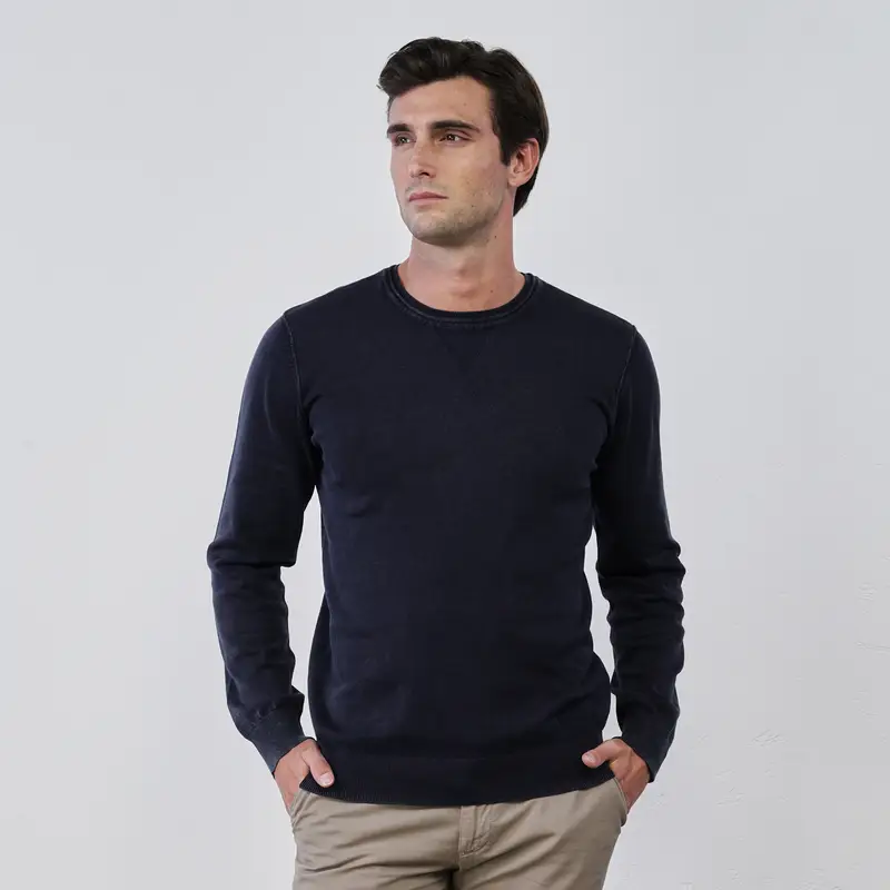 Maglioncino leggero blu da uomo