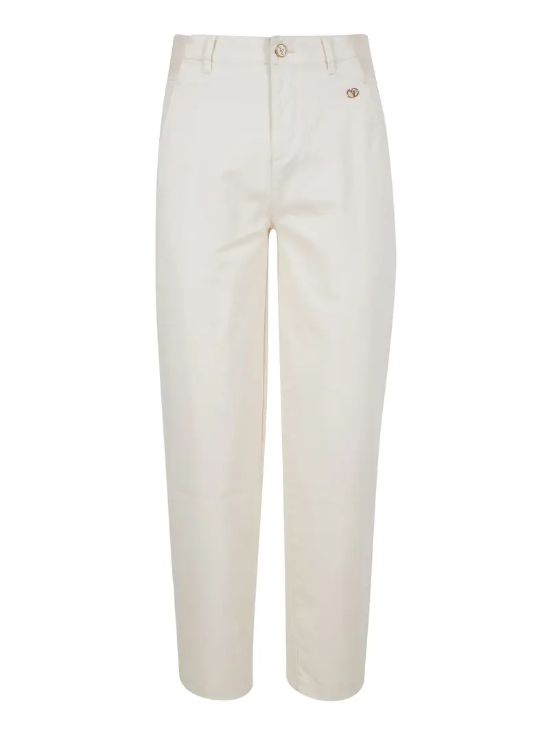 pantalone chino yes zee da donna - avorio