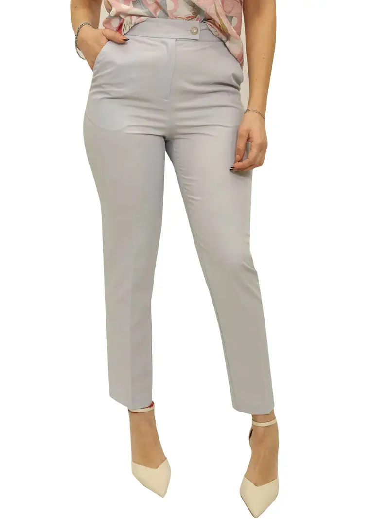 pantalone chino yes zee da donna - celeste