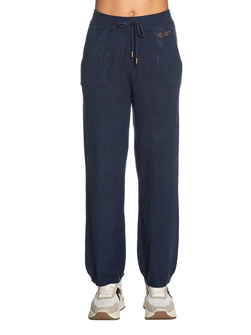 pantalone jogger yes zee da donna - blu