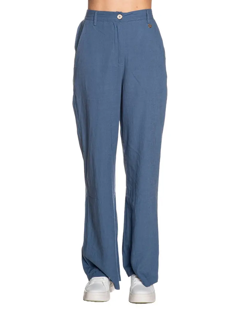 pantalone palazzo yes zee da donna - blu
