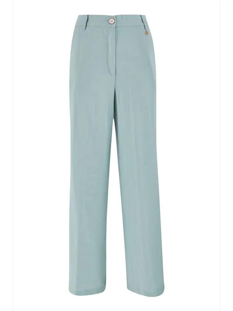 pantalone palazzo yes zee da donna - celeste