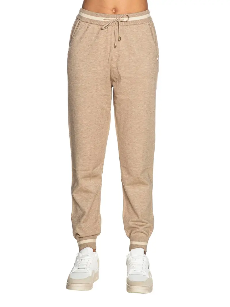 pantalone tuta yes zee da donna - marrone