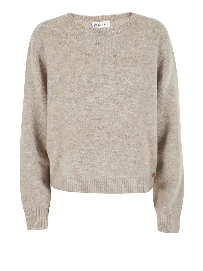 pullover yes zee da donna - marrone