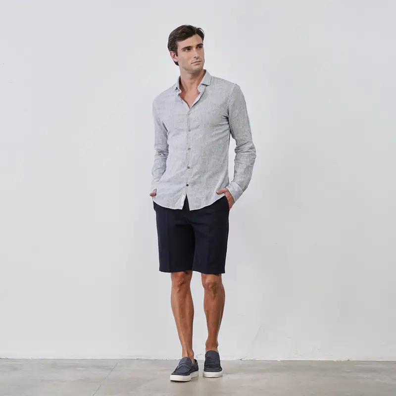 Shorts blu da uomo con tasche