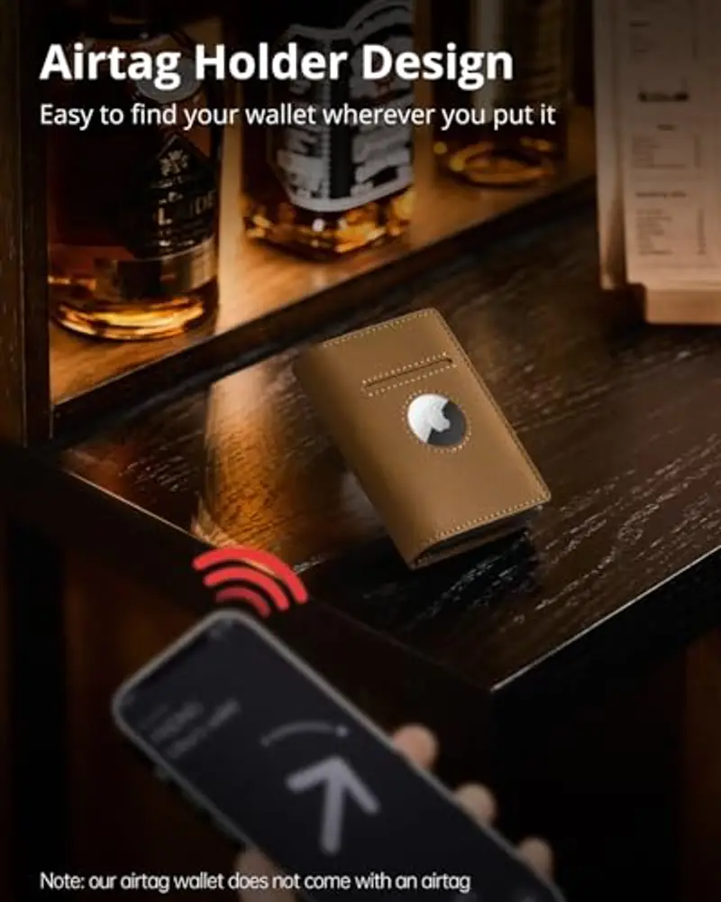 YESIIW Portamonete Uomo Marrone 1602507 miniatura 3