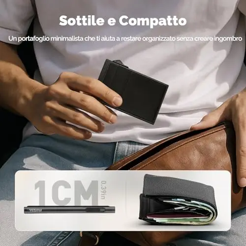 YESIIW Porta carte di credito Uomo 3518314 miniatura 2