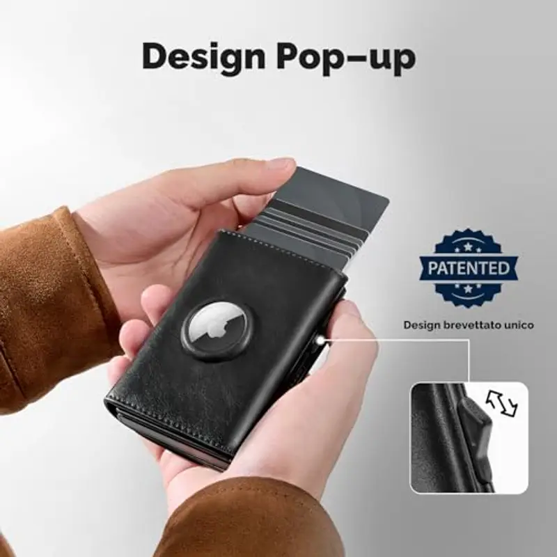 YESIIW Portamonete Uomo Nero 943398 miniatura 3