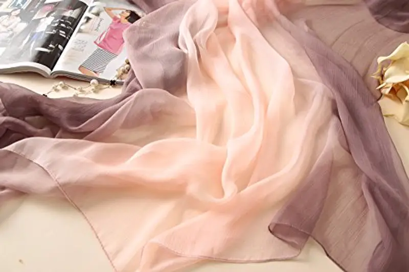 YFZYT Donna Lungo Sciarpa Wraps Chiffon Scarf, Signora Elegante Multicolore Primavera Estate Sciarpa Scialle Stole miniatura 3