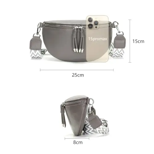 YISUOHOOM Marsupio Donna Grigio 2733815 miniatura 3