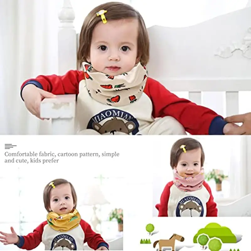 YMIFEEY 4 Pezzi Scaldacollo Bambino Cotone Sciarpa Multifunzione di Protezione per Bambini Ragazze e Ragazzi miniatura 3