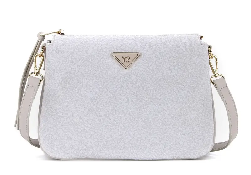 Borsa a tracolla 3 comparti Ynot? Cloud 028 Bianca