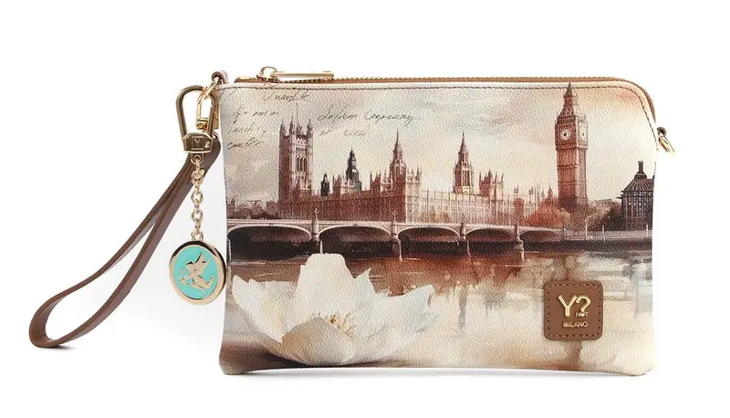 Borsa clutch a mano e tracolla Ynot? 384 London Mood