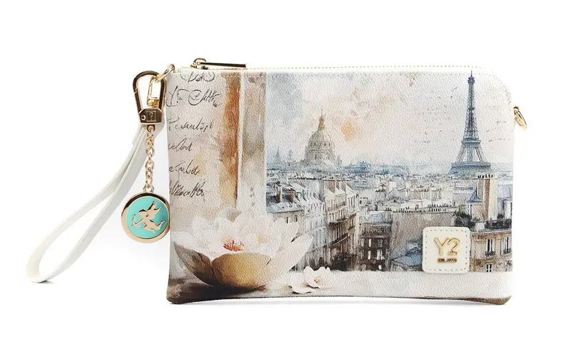 Borsa clutch a mano e tracolla Ynot? 384 Paris Dream