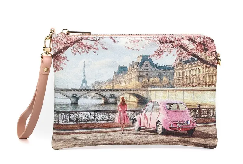 Borsa clutch a mano e tracolla Ynot? 384 Paris En Rose