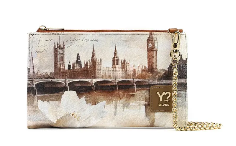 Portafoglio donna con tracolla Ynot? 456 London Mood