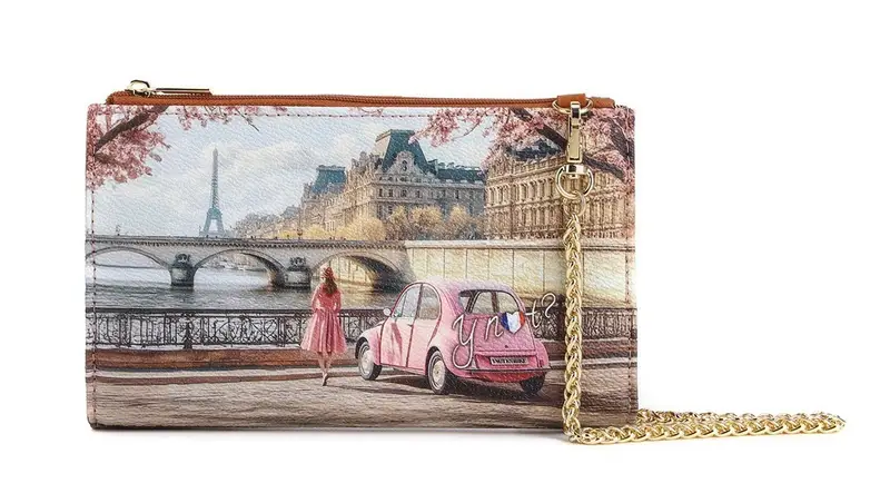 Portafoglio donna con tracolla Ynot? 456 Paris En Rose
