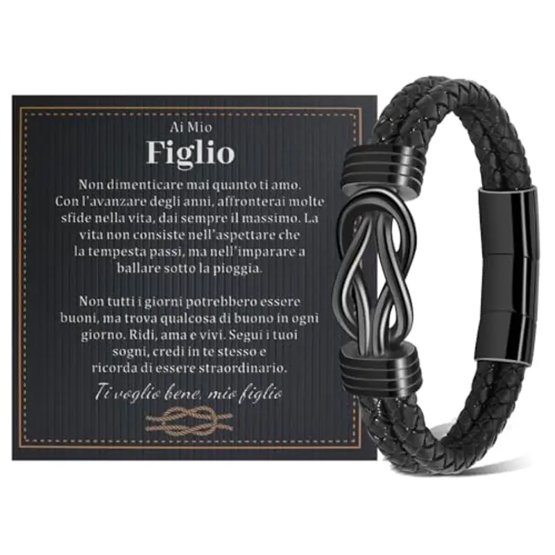 YOGRASS Regali A Mio Figlio, Bracciale Ragazzo, Bracciale Mamma e Figlio, Regali Per Figlio da Mamma e Papà, Idee Regalo per Figlio, Regalo Ispirazionali per Figlio Regali Compleanno Per Figlio