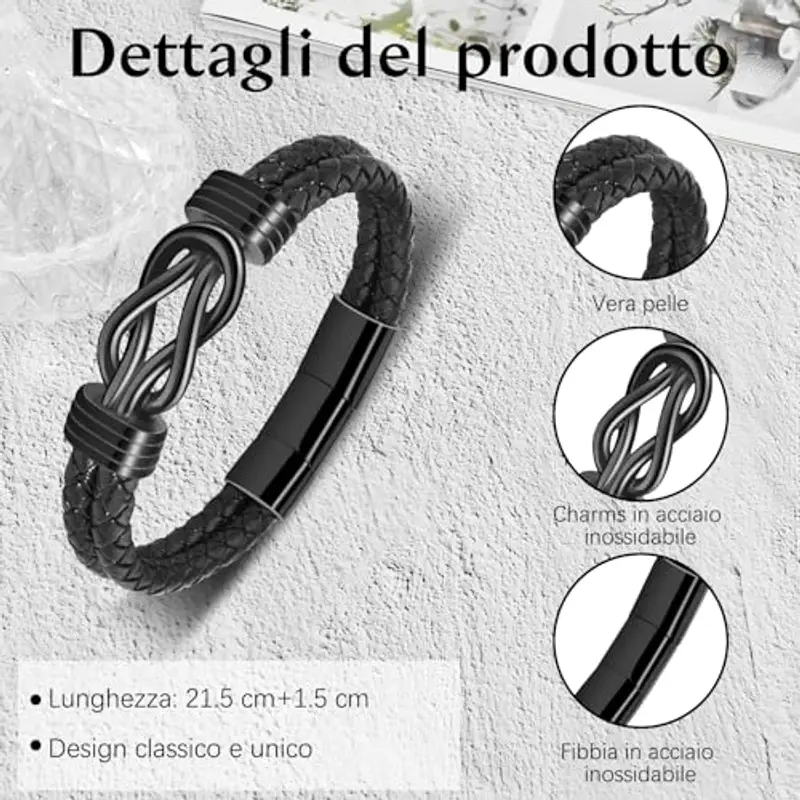 YOGRASS Regali A Mio Figlio, Bracciale Ragazzo, Bracciale Mamma e Figlio, Regali Per Figlio da Mamma e Papà, Idee Regalo per Figlio, Regalo Ispirazionali per Figlio Regali Compleanno Per Figlio miniatura 2