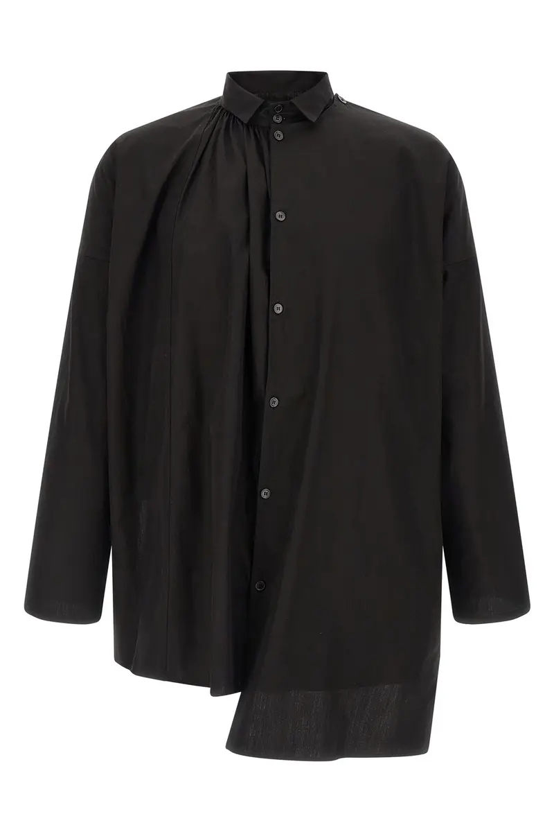 Camicia Collar Gather Double B Nero